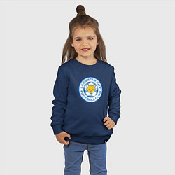 Свитшот хлопковый детский Leicester city fc, цвет: тёмно-синий — фото 2