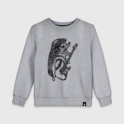 Свитшот хлопковый детский Ёжик рокер, цвет: меланж