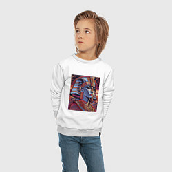 Свитшот хлопковый детский Египетские мотивы, цвет: белый — фото 2