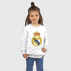 Свитшот хлопковый детский Real madrid fc sport, цвет: белый — фото 2