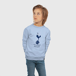 Свитшот хлопковый детский Tottenham Hotspur fc sport, цвет: мягкое небо — фото 2