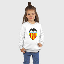 Свитшот хлопковый детский Valencia fc sport, цвет: белый — фото 2