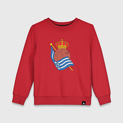 Свитшот хлопковый детский Real Sociedad fc club, цвет: красный