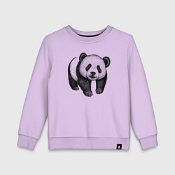 Свитшот хлопковый детский Панда милая, цвет: лаванда