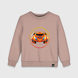 Свитшот хлопковый детский Orange transformer car, цвет: пыльно-розовый