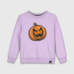 Свитшот хлопковый детский Pumpkin Halloween, цвет: лаванда