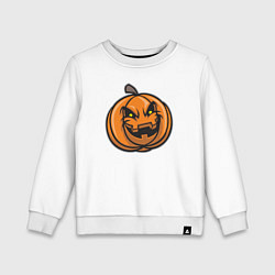 Свитшот хлопковый детский Pumpkin Halloween, цвет: белый