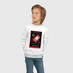 Свитшот хлопковый детский Old gameboy, цвет: белый — фото 2