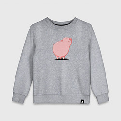 Свитшот хлопковый детский Мультяшная свинка мечтает, цвет: меланж