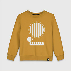 Свитшот хлопковый детский Guitar player, цвет: горчичный