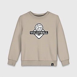 Свитшот хлопковый детский Volleyball club, цвет: миндальный