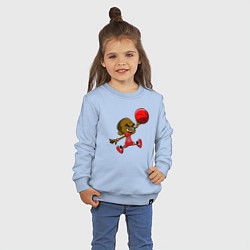 Свитшот хлопковый детский Baby Jordan, цвет: мягкое небо — фото 2