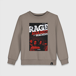 Свитшот хлопковый детский RATM - all group, цвет: утренний латте