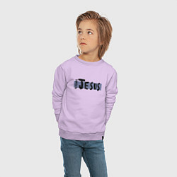 Свитшот хлопковый детский Depeche Mode - personal jesus logo, цвет: лаванда — фото 2