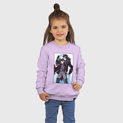 Свитшот хлопковый детский Ризли Геншин импакт, цвет: лаванда — фото 2