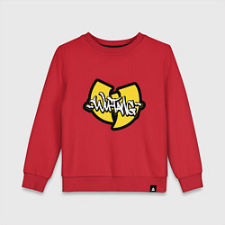 Свитшот хлопковый детский Wu tang - logo, цвет: красный