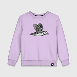 Свитшот хлопковый детский Тупик летит, цвет: лаванда