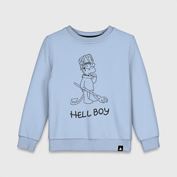 Свитшот хлопковый детский Bart hellboy Lill Peep, цвет: мягкое небо