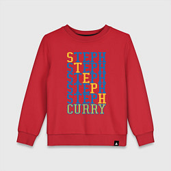 Свитшот хлопковый детский Steph Curry, цвет: красный