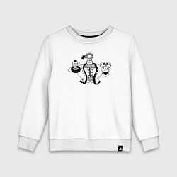 Свитшот хлопковый детский Доктор Ливси весёлый, цвет: белый
