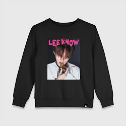 Свитшот хлопковый детский Lee Know Rock Star Stray Kids, цвет: черный