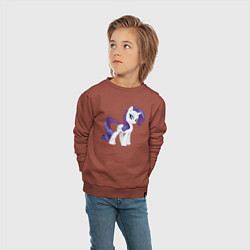 Свитшот хлопковый детский Рарити из My Little Pony в кино, цвет: кирпичный — фото 2