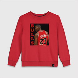 Свитшот хлопковый детский Bulls Jordan, цвет: красный