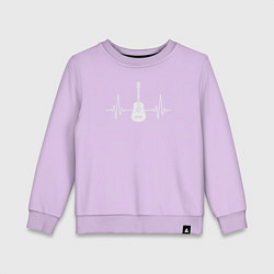 Свитшот хлопковый детский Пульс гитарки, цвет: лаванда