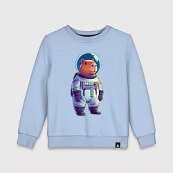 Детский свитшот Капибара бравый космонавт