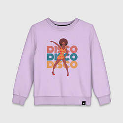 Свитшот хлопковый детский Disco girl, цвет: лаванда