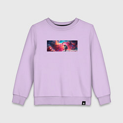 Свитшот хлопковый детский Lost, цвет: лаванда