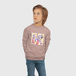 Свитшот хлопковый детский Джекс Удивительный цифровой цирк, цвет: пыльно-розовый — фото 2