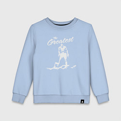 Свитшот хлопковый детский Величайший Мухаммед Али, цвет: мягкое небо