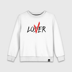 Свитшот хлопковый детский Loser lover, цвет: белый