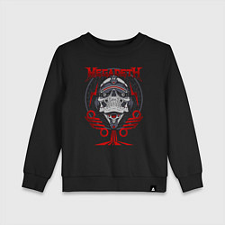 Свитшот хлопковый детский Megadeth rock, цвет: черный