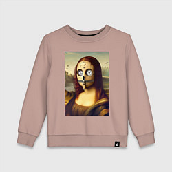 Детский свитшот Mona Lisa in a mask - steampunk
