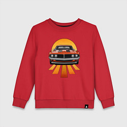 Свитшот хлопковый детский Красный американский маслкар, цвет: красный