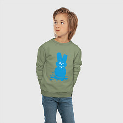 Свитшот хлопковый детский Blue bunny, цвет: авокадо — фото 2