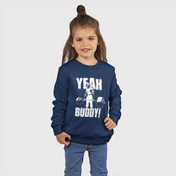 Свитшот хлопковый детский Yeah buddy - Ронни Коулман, цвет: тёмно-синий — фото 2