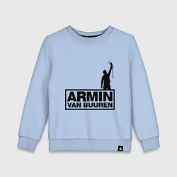 Свитшот хлопковый детский Armin van buuren, цвет: мягкое небо