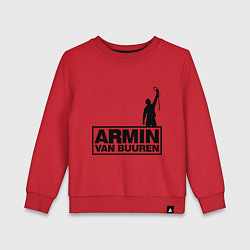 Свитшот хлопковый детский Armin van buuren, цвет: красный
