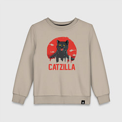 Свитшот хлопковый детский Catzilla, цвет: миндальный