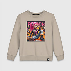 Детский свитшот Barbie singer - punks not dead