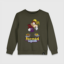 Свитшот хлопковый детский Rayman - legends, цвет: хаки