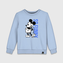 Свитшот хлопковый детский So funny Mickey, цвет: мягкое небо