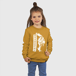 Свитшот хлопковый детский Taekwondo fighter, цвет: горчичный — фото 2