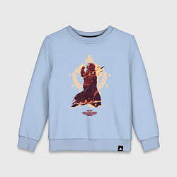 Свитшот хлопковый детский Helldivers 2: Paratroopers Symbol, цвет: мягкое небо