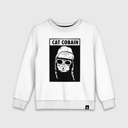 Детский свитшот Cat cobain