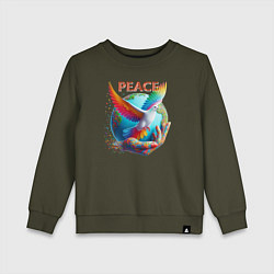 Детский свитшот Голубь мира peace