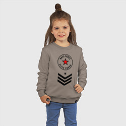 Свитшот хлопковый детский Сила басов - элитный отряд, цвет: утренний латте — фото 2